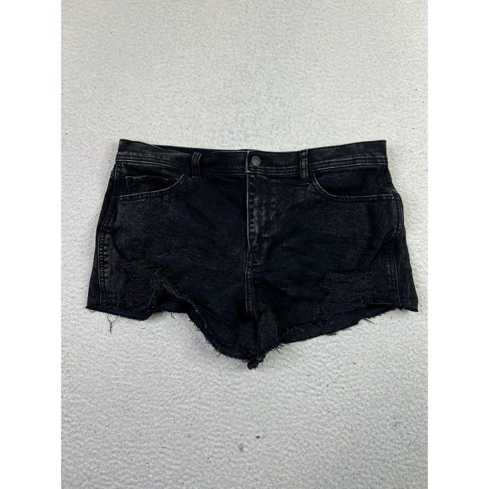 Hollister Shorts Womens 15 W32 Black High Rise Vintage Short 2" Denim Distressed